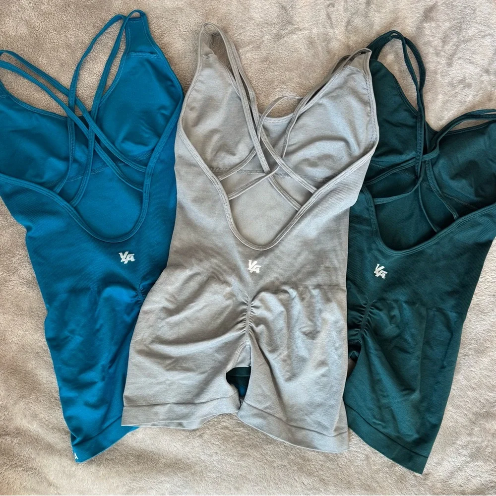 YoungLA Bodysuit Set - Blue, Gray, Green XS - Picture 1 of 6